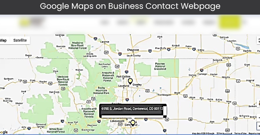 Google Maps on Business Contact Webpage
