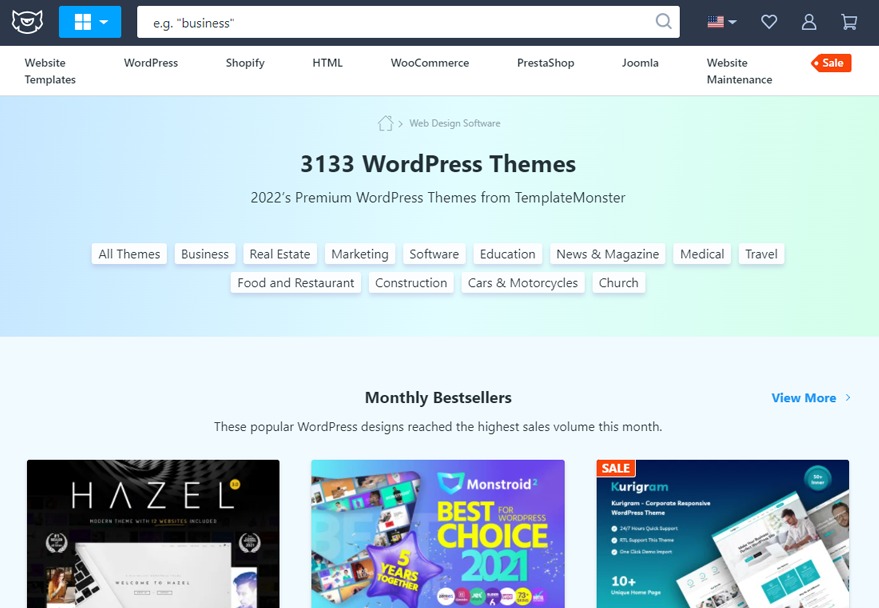 Template Monster for WordPress Themes